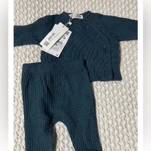 Zara Cozy Blue Baby Knit Set